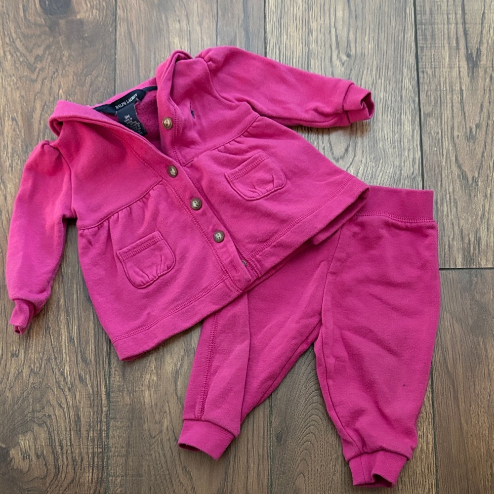Ralph Lauren Fuchsia Kids Sweatpants & Jogger Set